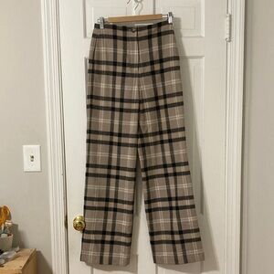 Aritzia Wilfred Beige and Black Striped Pants